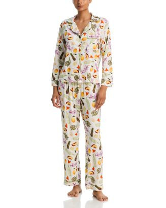 AQUA Notched Top & Pants Pajama Set - Exclusive | Bloomingdale's Women | Bloomingdale's (AU)