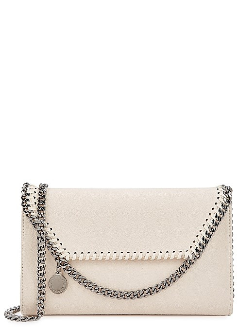 Falabella tiny white cross-body bag | Harvey Nichols 