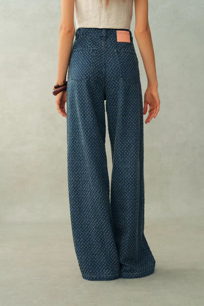 Sunny Wide Leg Jeans in Cotton Denim - Updated Waist Fit | Fabrique