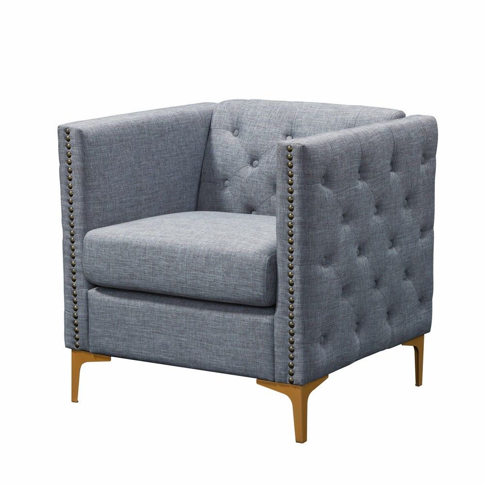 Vern Upholstered Accent Chair Light Gray - miBasics | Target