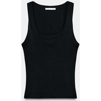 Zara - Rib Sleeveless Top - Black - S - Woman | Zara UK