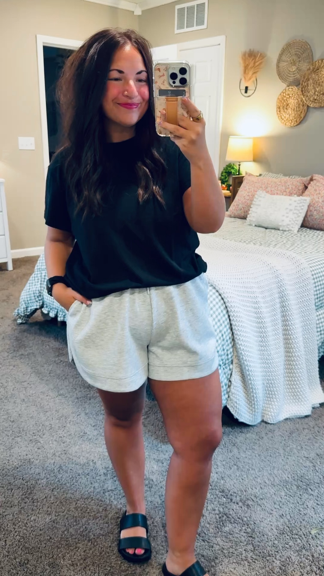 These summer basics are comfortable, versatile, and the kind of pieces you'll reach for on repeat all season long. ☀️🤍

sandals: sold out, but linking similar options below!
shorts: fit true to size // wearing an XL
tee: fits true to size // wearing a large 

 #LTKootd #LTKMidsize