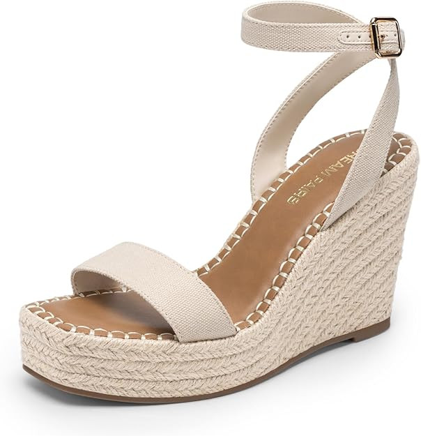 DREAM PAIRS Women's Open Toe Platform Sandals Adjustable Buckle Ankle Strap Comfortable Summer Es... | Amazon (US)