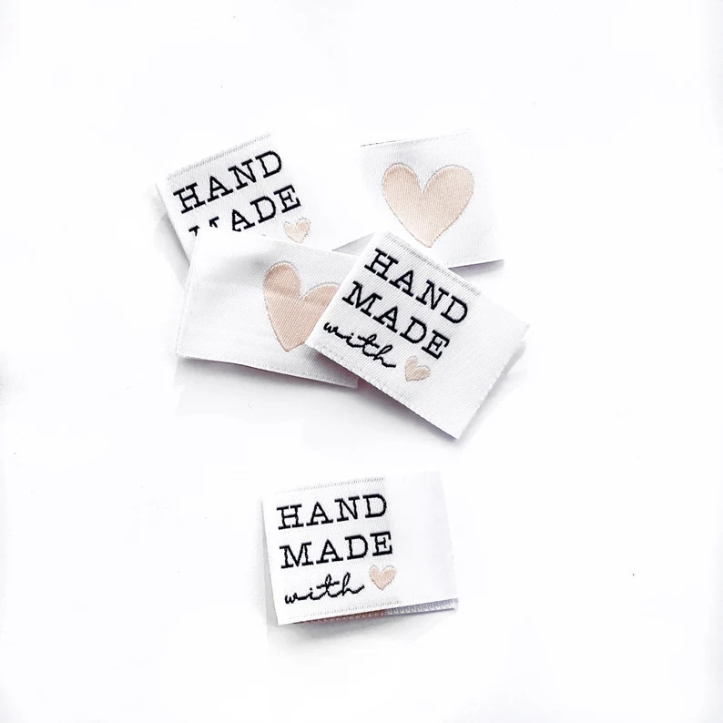 5 Woven Labels Handmade With Love - Etsy | Etsy (US)