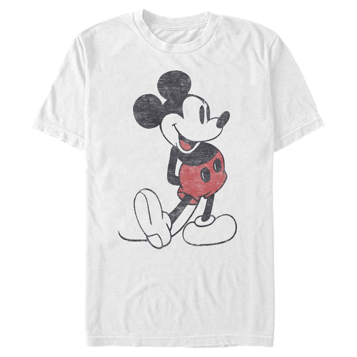 Men's Mickey & Friends Distressed Mickey Mouse Pose T-Shirt | Target