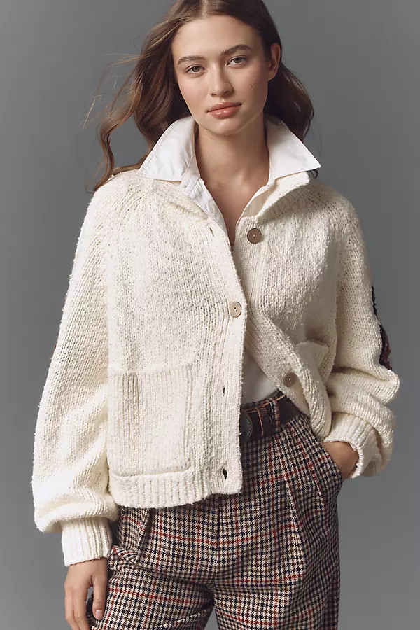 Pilcro Western Horse Graphic Cardigan Sweater | Anthropologie (US)