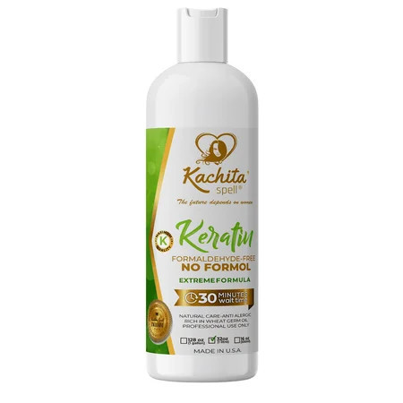 Kachita Spell Extreme Edition Formaldehyde-Free Keratin Treatment for All Hair Types Hair Straighteners 32 fl oz Made in USA | Walmart (US)
