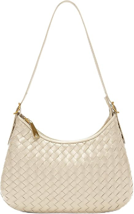 Shoulder Handbags for Women Crossbody Woven Leather Tote Shoulder Bag Purse Hobo Lightweight With... | Amazon (US)