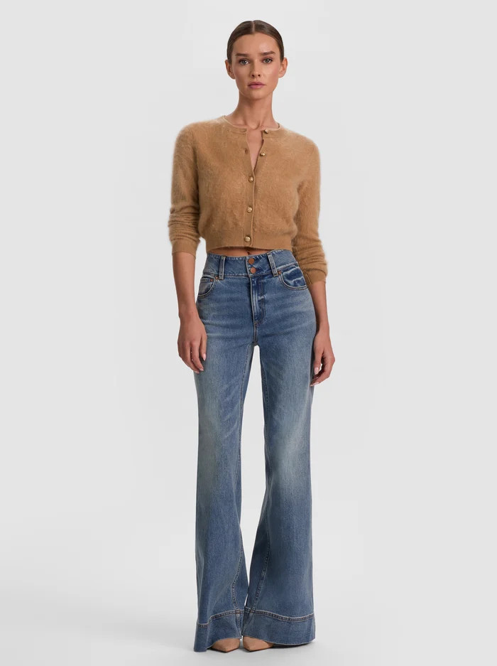 DOLLIE BRUSHED CASHMERE CARDIGAN | Alice + Olivia