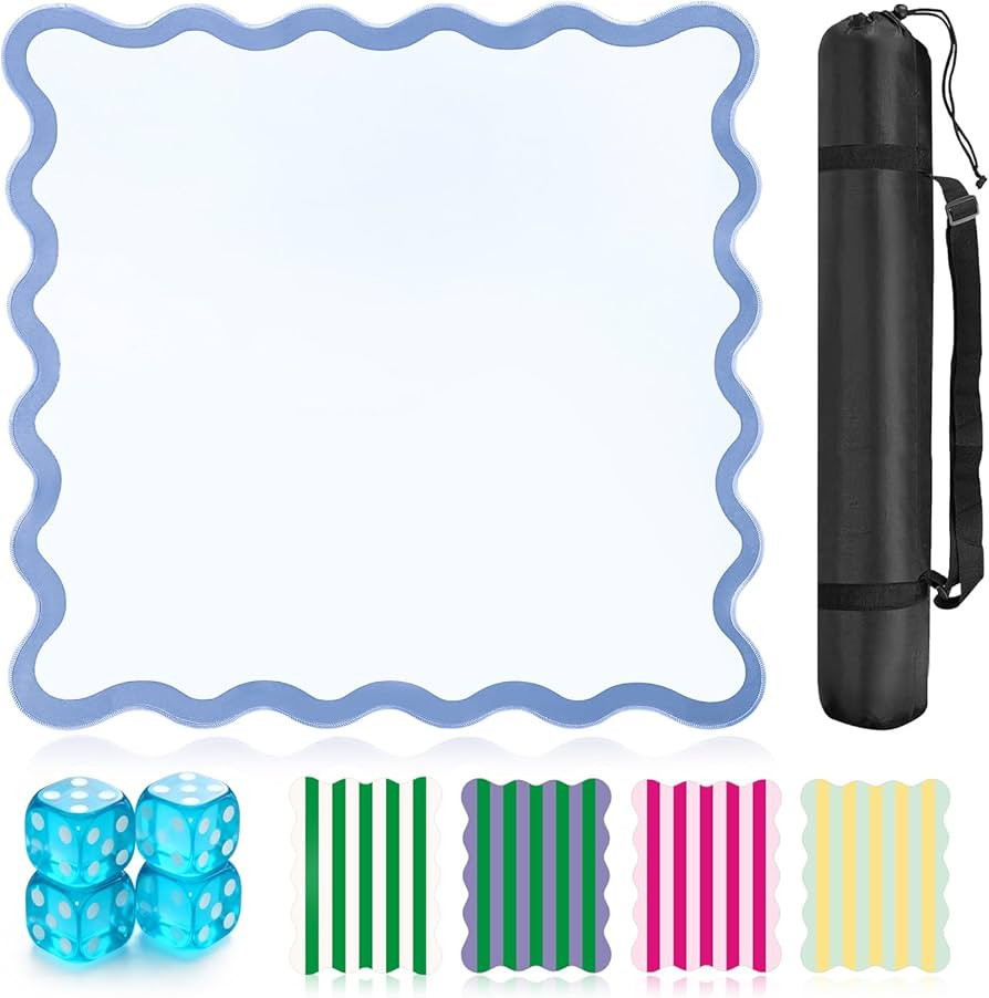 32.4in Scalloped Mahjong Mat，Anti Slip Noise Reduction Mahjong Accessorie Mahjong Table Mat，C... | Amazon (US)