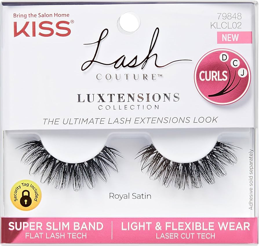 KISS Lash Couture LuXtensions Collection False Eyelashes, Flat Lash Technology, Super Slim Lash B... | Amazon (US)