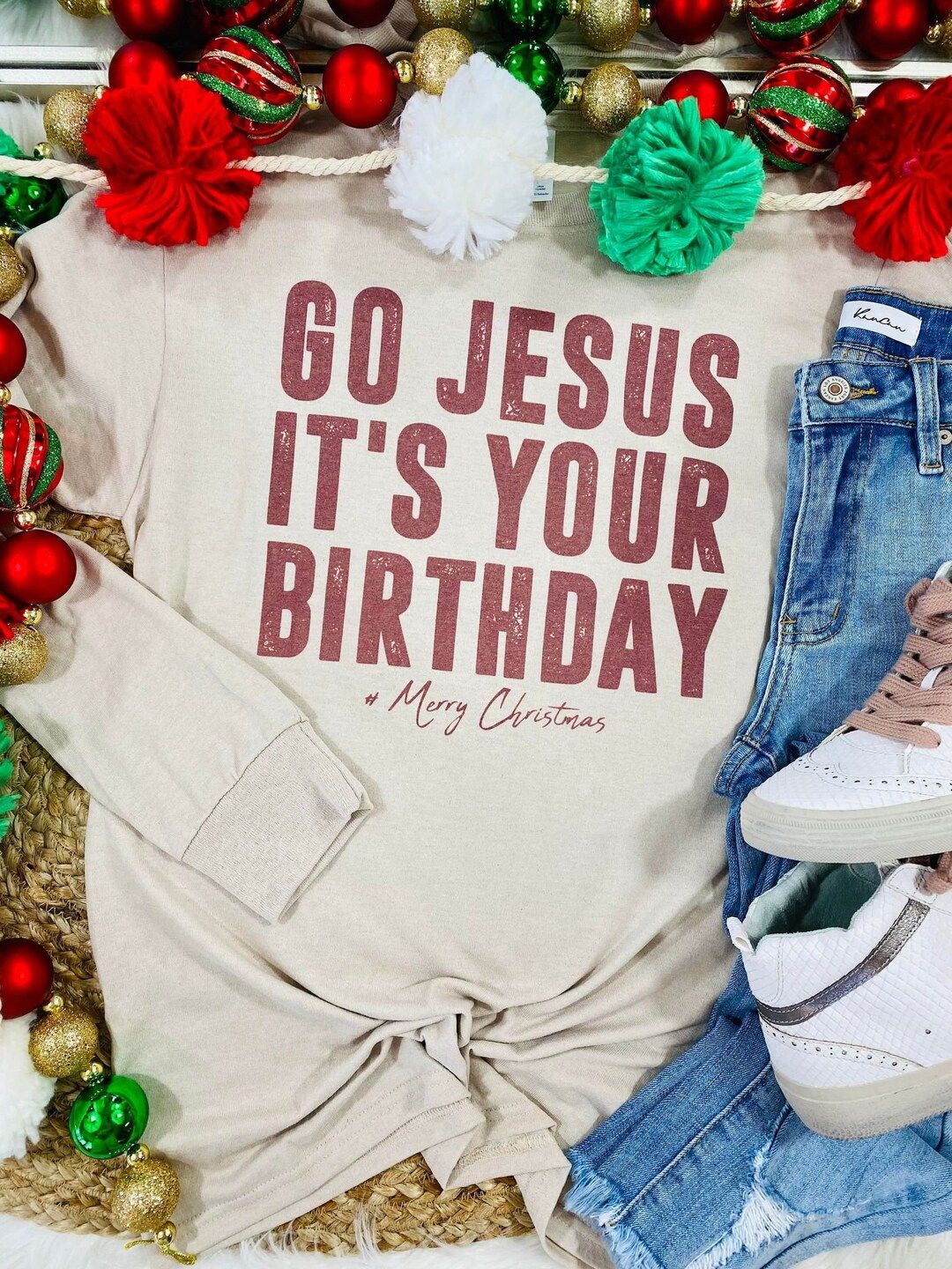 Go Jesus It's Your Birthday, Super Cute Christmas Tee, Must have, Merry Christmas, Home Decor, Ch... | Etsy (US)