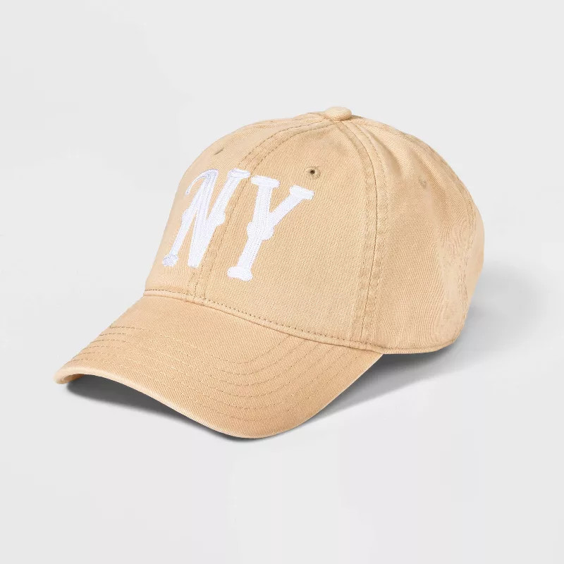 Women's NY Baseball Hat - Mighty Fine Light Brown | Target