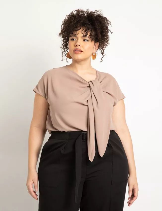 Draped Tie Detail Top | Eloquii