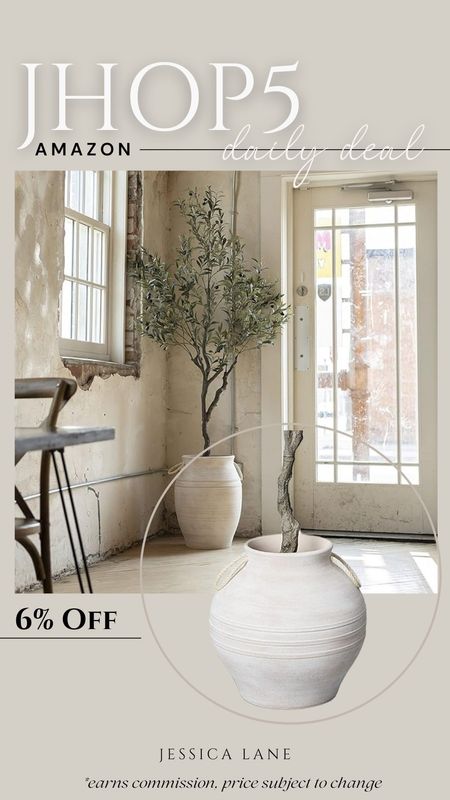 Amazon daily deal, save 6% on this gorgeous artificial potted olive tree. Home accents, home decor, Amazon home, artificial olive tree, potted olive tree, artificial tree, modern home decor, Amazon deal, Amazon home find

#LTKhome #LTKsalealert #LTKstyletip