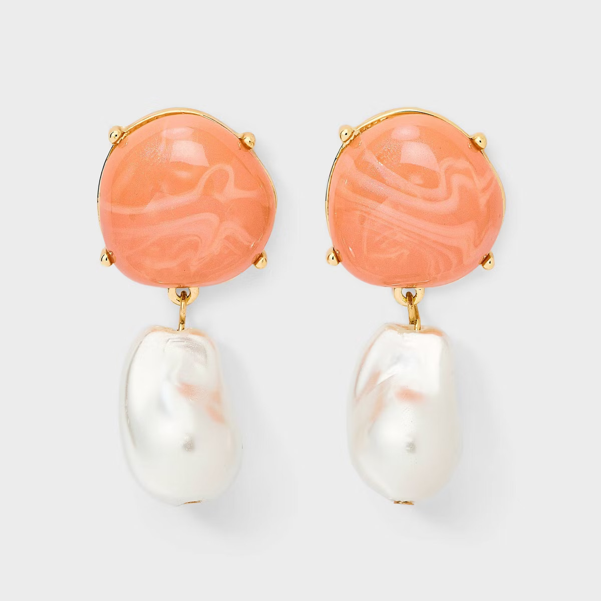 Baroque Pearl Drop Earrings - A New Day™ | Target
