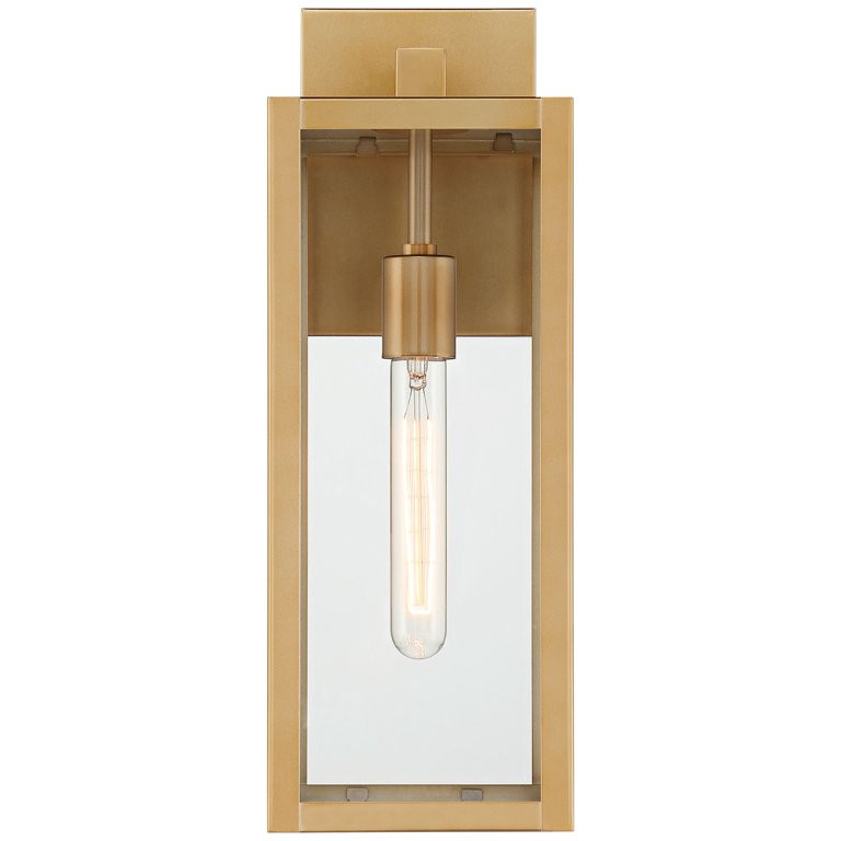 John Timberland Modern Outdoor Wall Light Fixture Soft Gold 17" Clear Glass for Post Exterior Bar... | Walmart (US)