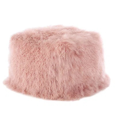 Bulluck Pouf Union Rustic Fabric: Rose | Wayfair North America