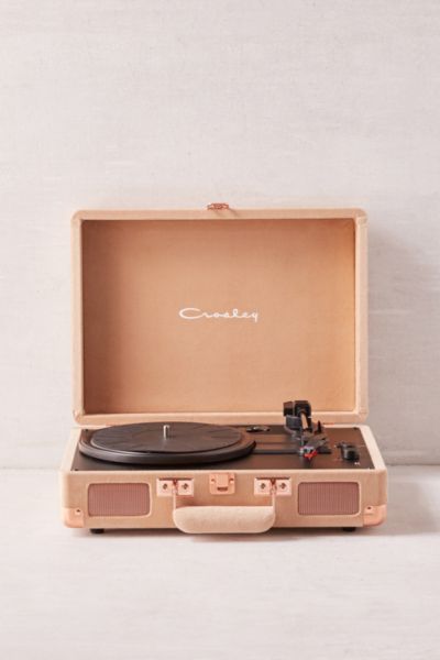 Crosley UO Exclusive Tan Velvet Cruiser Bluetooth Record Player - Beige at Urban Outfitters | Urban Outfitters (US and RoW)