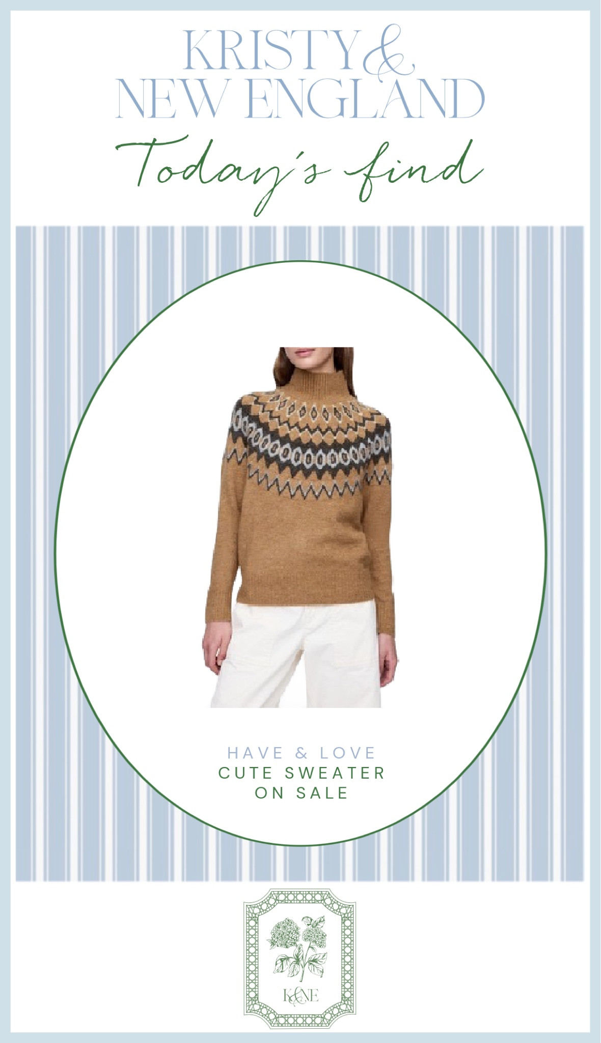 Love this sweater& it’s on sale Such a cute fair isle sweater for winter 

#LTKOver40 #LTKFindsUnder50 #LTKSaleAlert