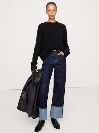 Midweight Cashmere Crew-Neck Sweater | Banana Republic (US)