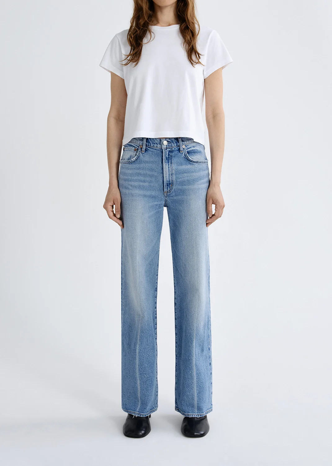 Harper Straight Jean Weightless Stretch in Outlook | AGOLDE