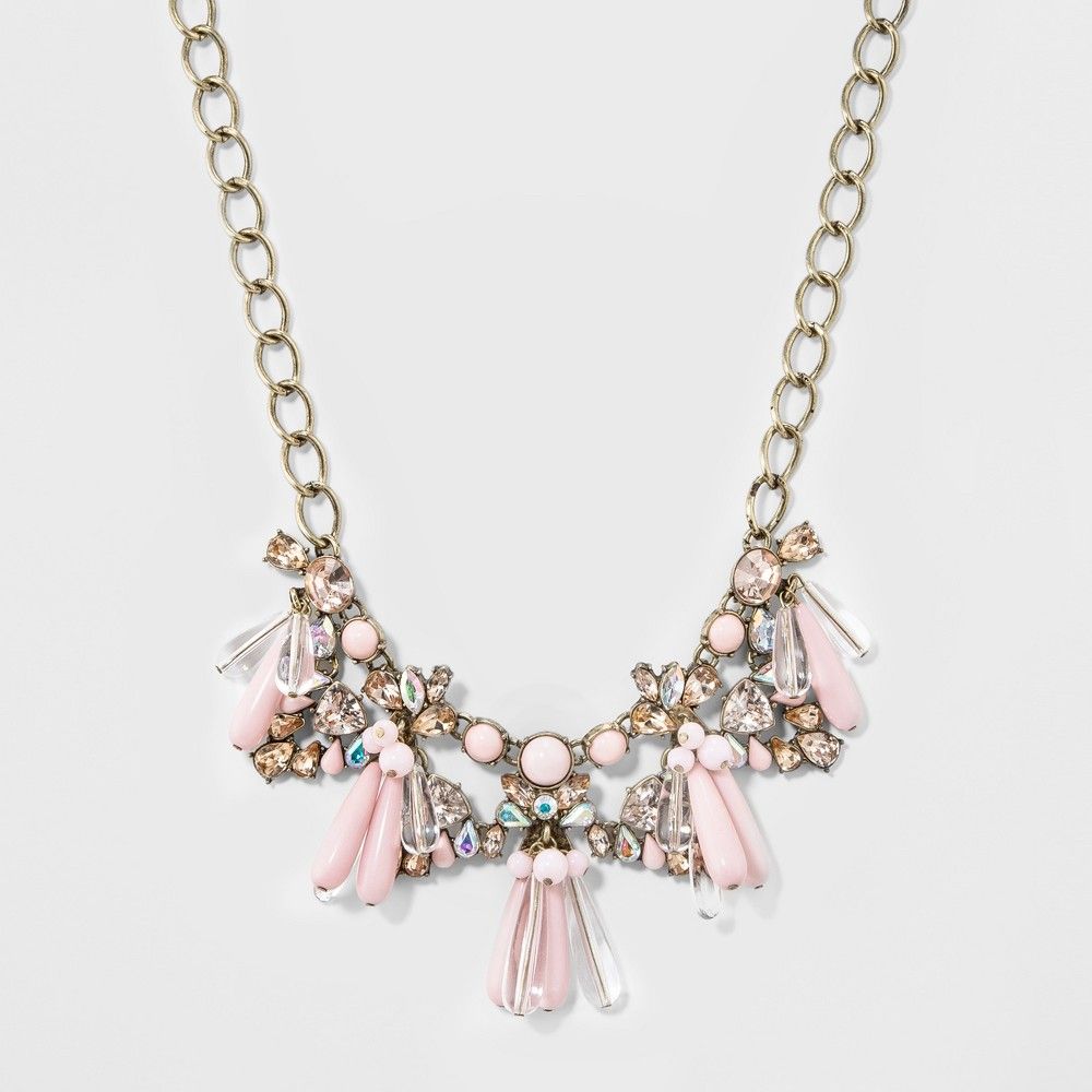 Sugarfix by BaubleBar Embellished Statement Necklace - Pink, Women's | Target