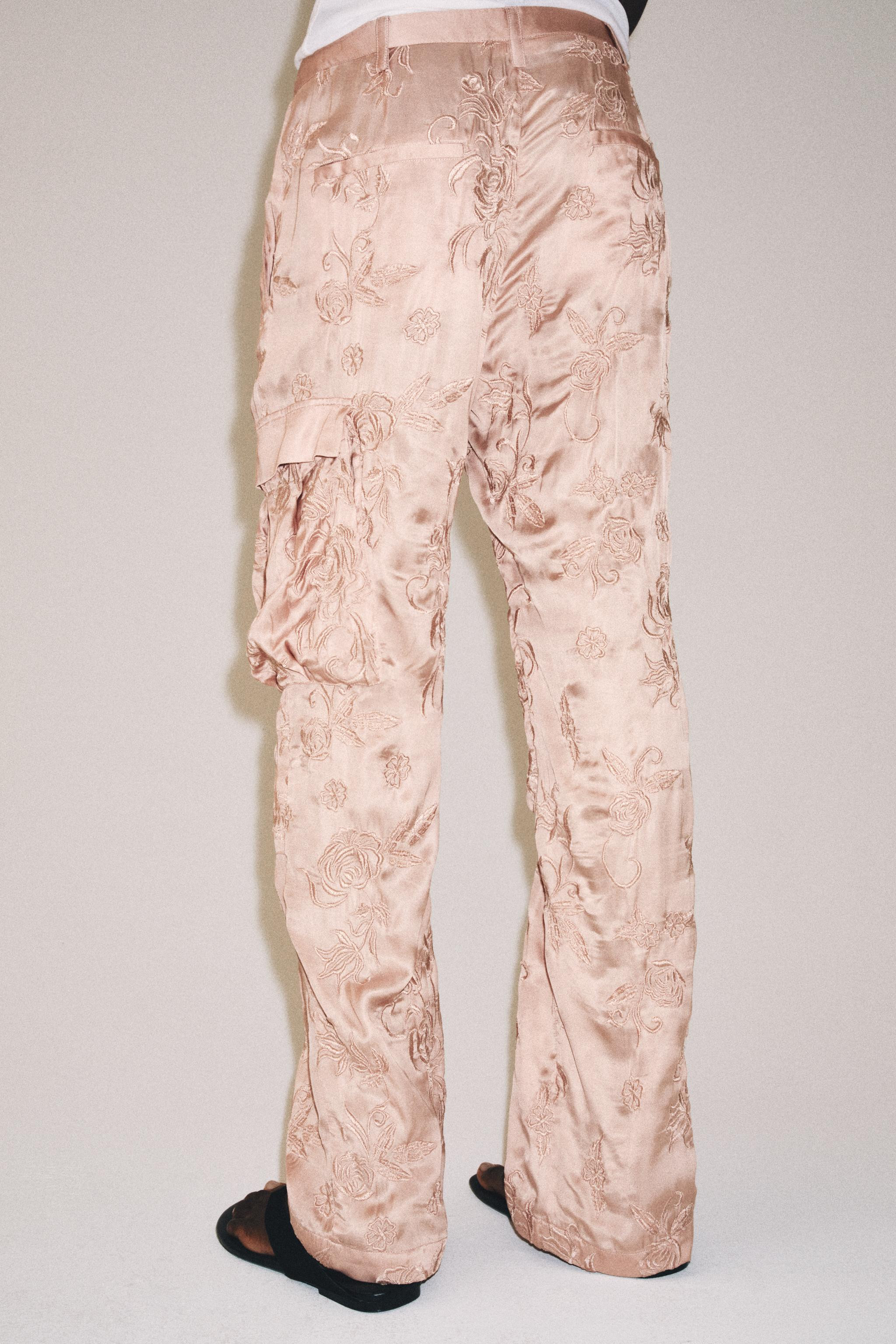 EMBROIDERED CARGO PANTS ZW COLLECTION | Zara US
