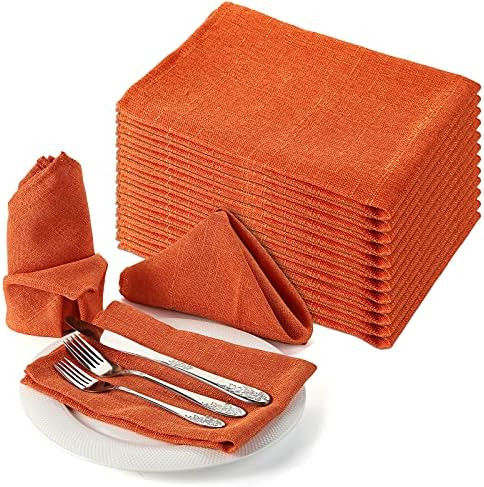TOPZEA 12 Pack Kitchen Cloth Napkins, 18" x 18" Dinner Napkin Reusable Napkins Polyester Fabric Tabl | Amazon (US)