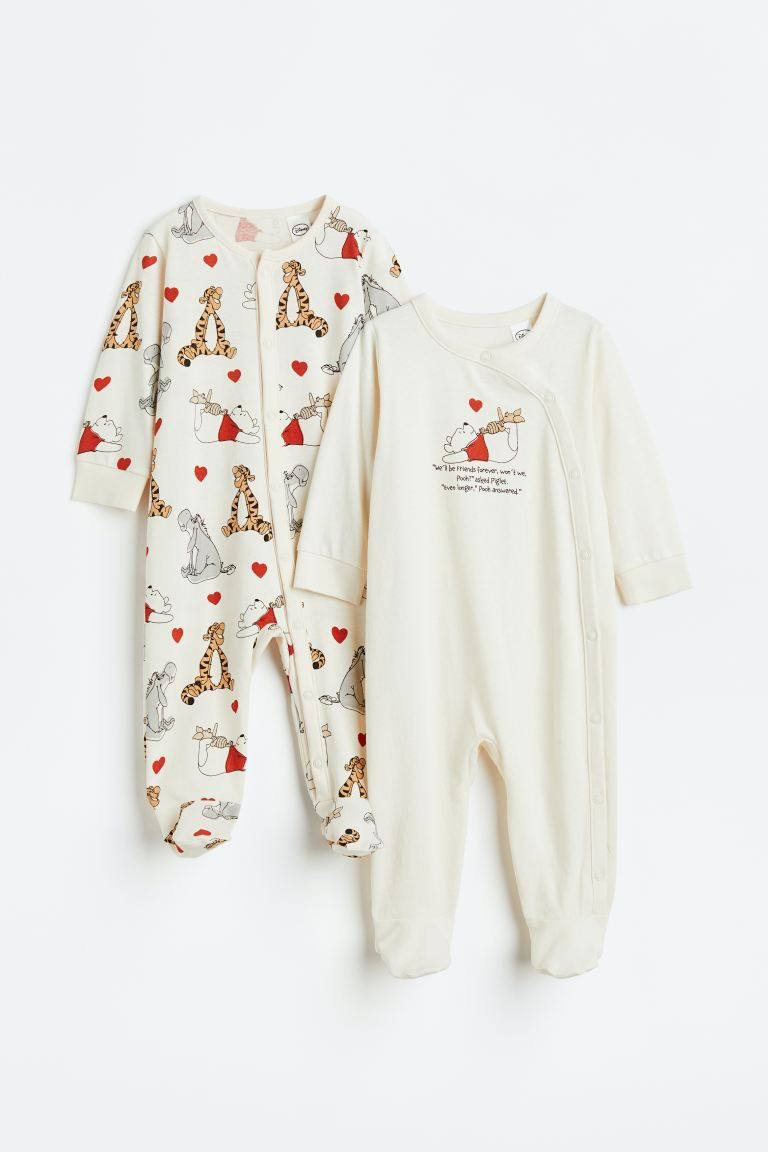 2-pack Printed Cotton Pajama Jumpsuits | H&M (US + CA)