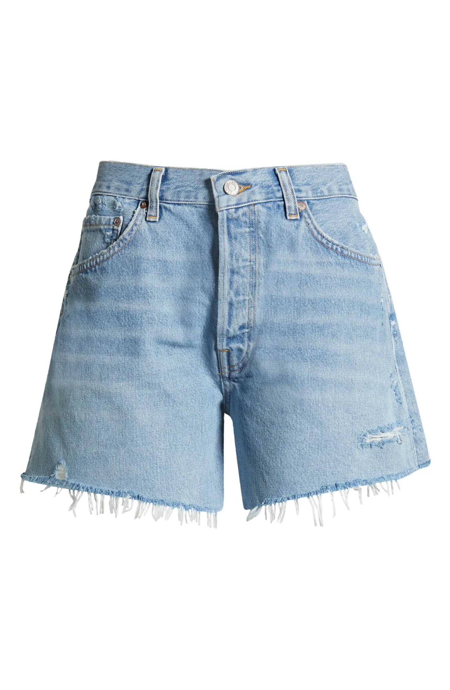 Parker Long High Waist Cutoff Denim Shorts | Nordstrom