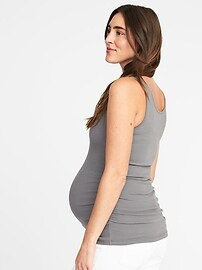 Maternity First-Layer Rib-Knit Side-Shirred Tank Top | Old Navy (US)