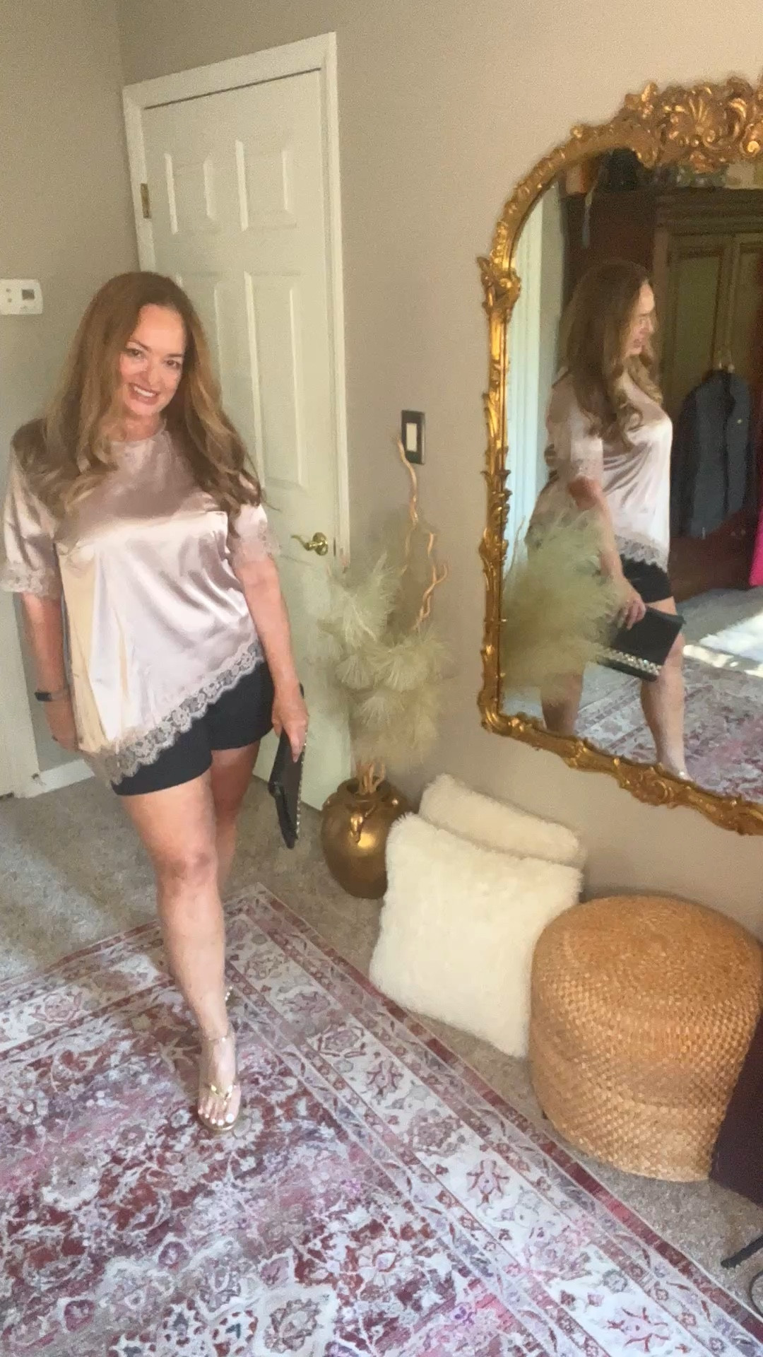 Date night satin asymmetrical hem with lace trim blouse. Leaning into the lingerie trend that continues into the summer. 

#LTKFestival #LTKTravel #LTKootd