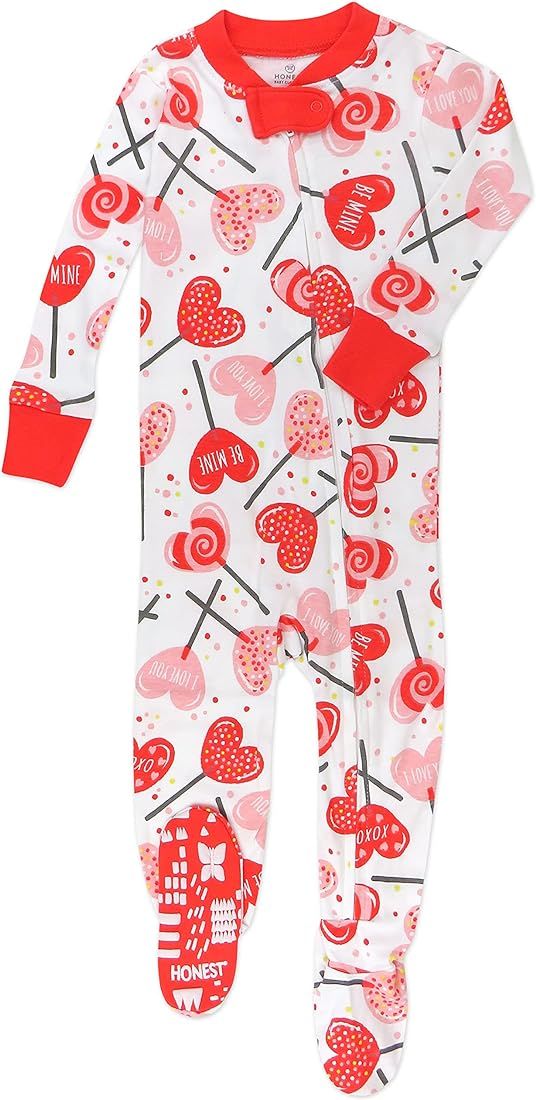 HonestBaby Non-Slip Footed Pajamas One-Piece Sleeper Jumpsuit Zip-Front Pjs 100% Organic Cotton f... | Amazon (US)