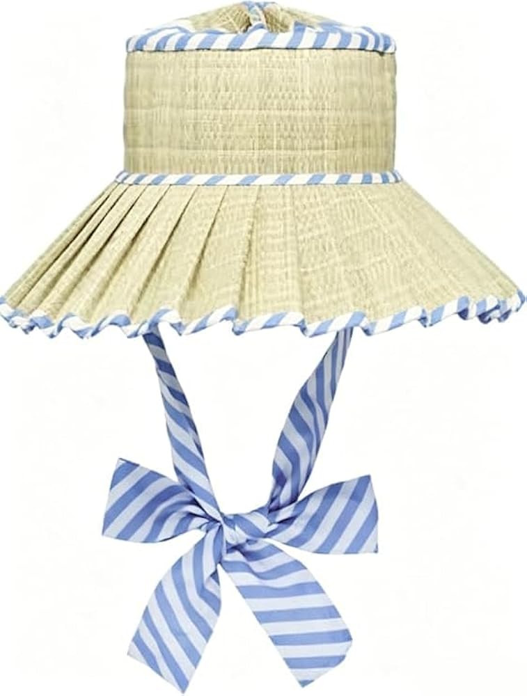 Women's Lorna Murray Hat Straw Reversible Pleated Sun Hat, Wide Brim Foldable Casual Outdoor Beac... | Amazon (US)