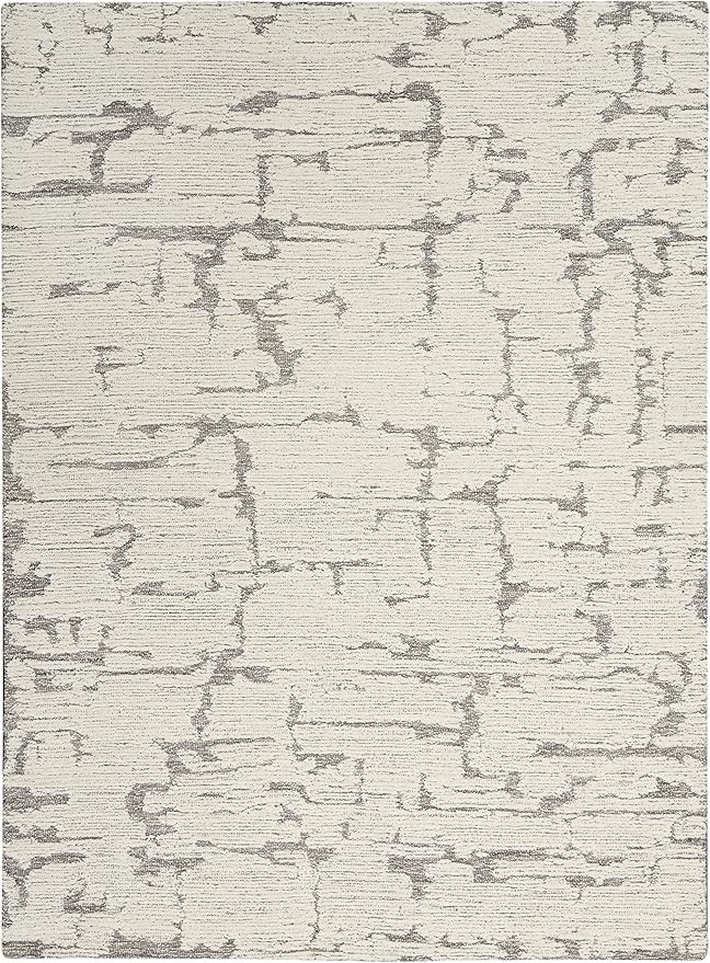 Calvin Klein Sculptural Grey 5'3" x 7'3" area-rug, Contemporary, Abstract, easy-clean, Non Sheddi... | Amazon (US)