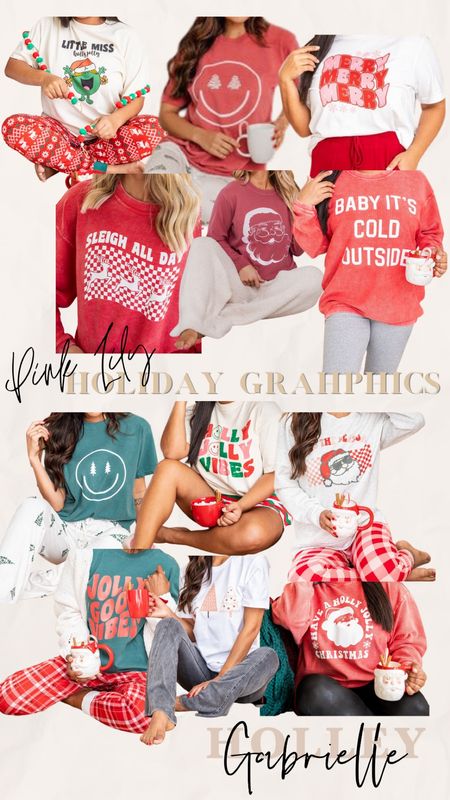 PINK LILY NEW ARRIVALS✨🤍sharing some of my faves! Code: HOLLEY20 saves ya 20% off sitewide! I like to size up to a L or XL in graphics! 🎅🏼🎄✨

#LTKunder50 #LTKHoliday #LTKSeasonal
