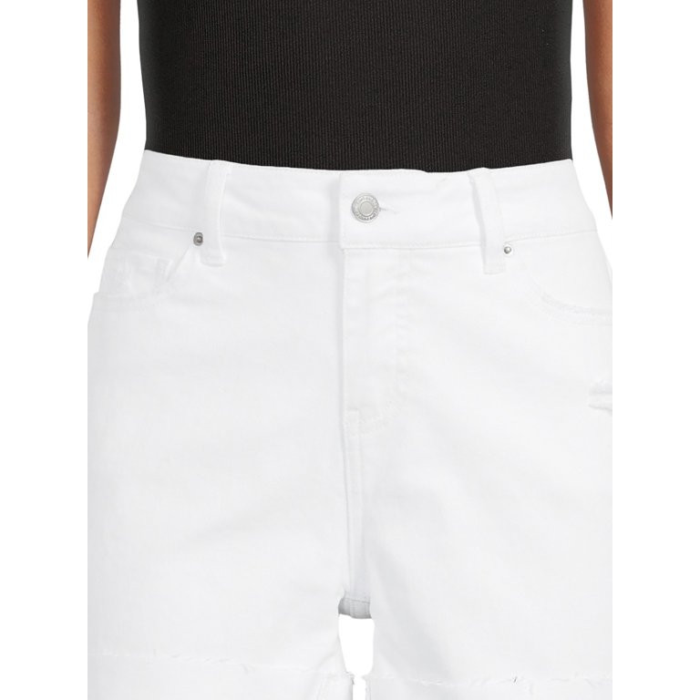 Time and Tru Women's Mid Rise Denim Short | Walmart (US)