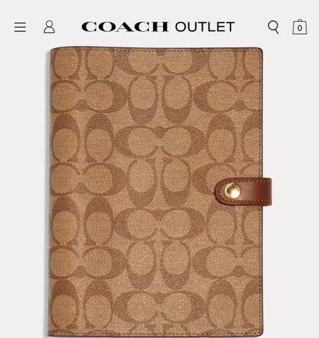 Check out this cute Coach Notebook In Signature Canvas!