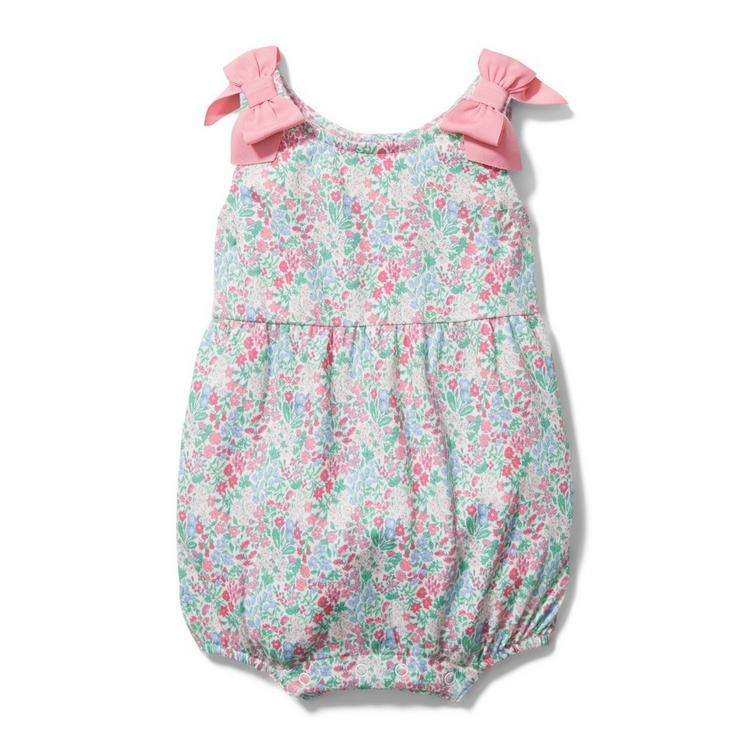 Baby Floral Bow Strap Romper | Janie and Jack