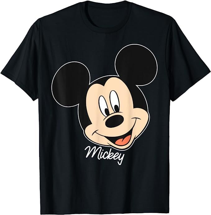 Disney Mickey And Friends Mickey Mouse Big Face T-Shirt | Amazon (US)
