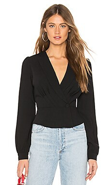 superdown Delilah Blazer Top in Black from Revolve.com | Revolve Clothing (Global)