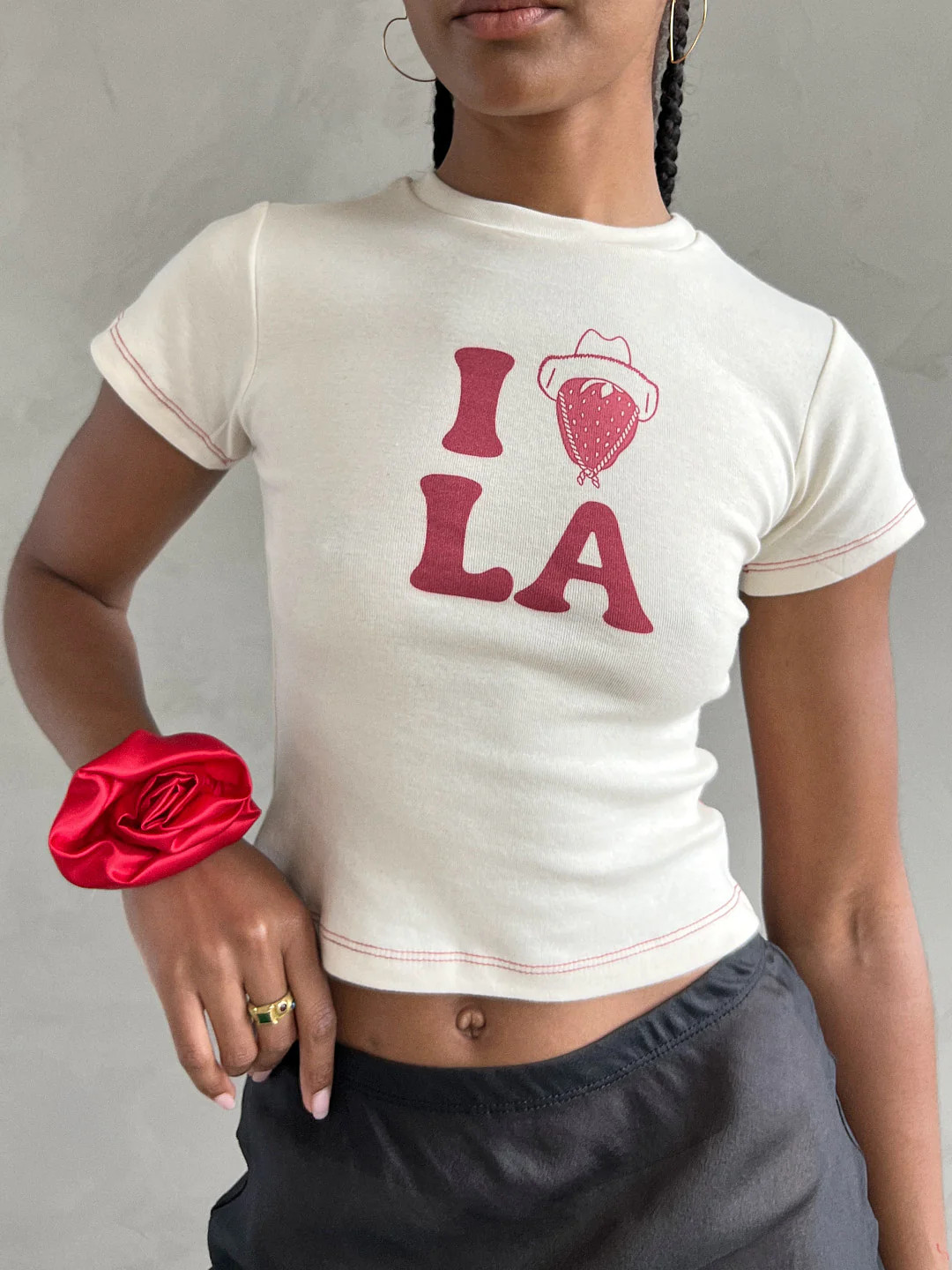 Fruit Face Baby Tee - I <3 LA | Lisa Says Gah