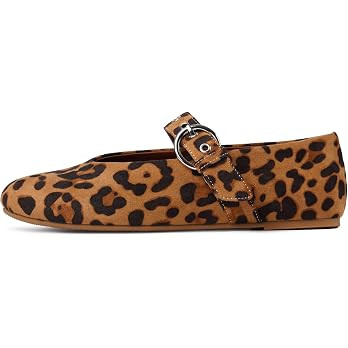 Gothictor Women's Mesh Ballet Flats Round Toe Leopard Mary Jane Shoes Women | Amazon (US)