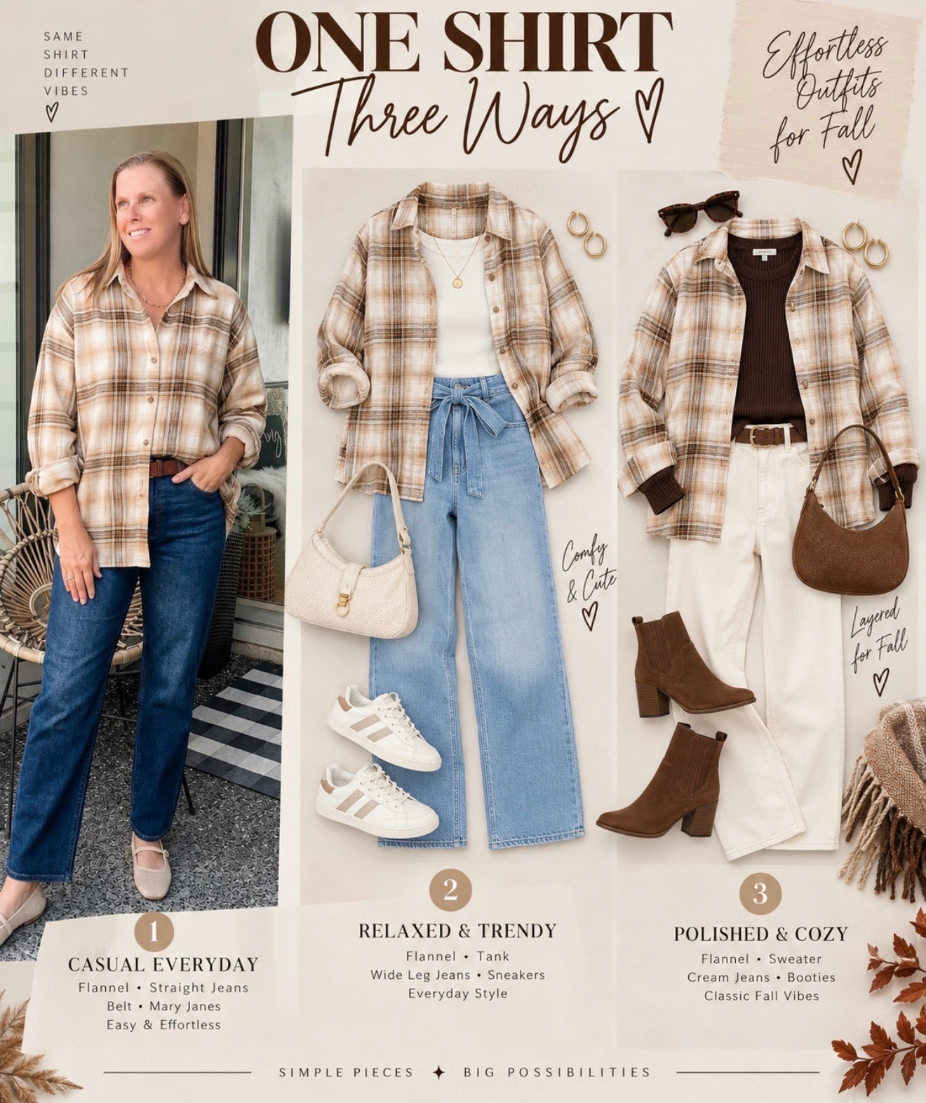 Fall flannel styled 3 ways!!

#LTKfall #LTKtravel #LTKbag