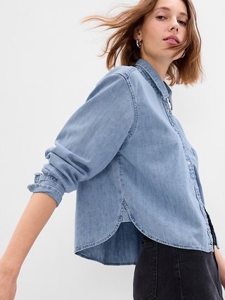 Cropped Denim Shirt | Gap (US)