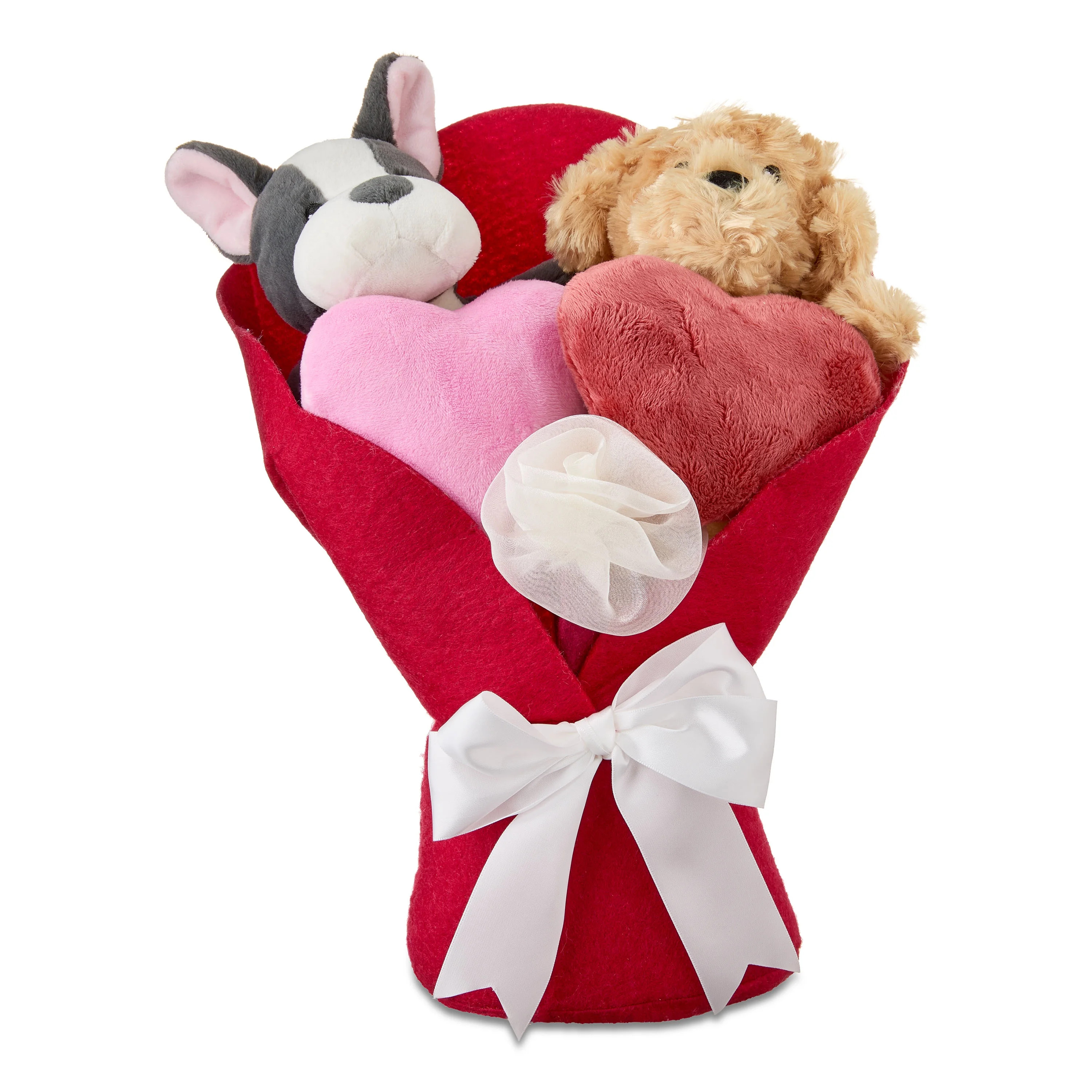 Medium Dog Bouquet Plush, Red, 13", Valentine's Day by Way To Celebrate | Walmart (US)