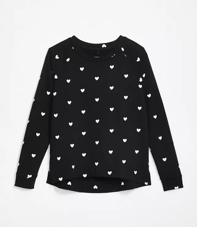 Lou & Grey Heart Terry Sweatshirt | LOFT