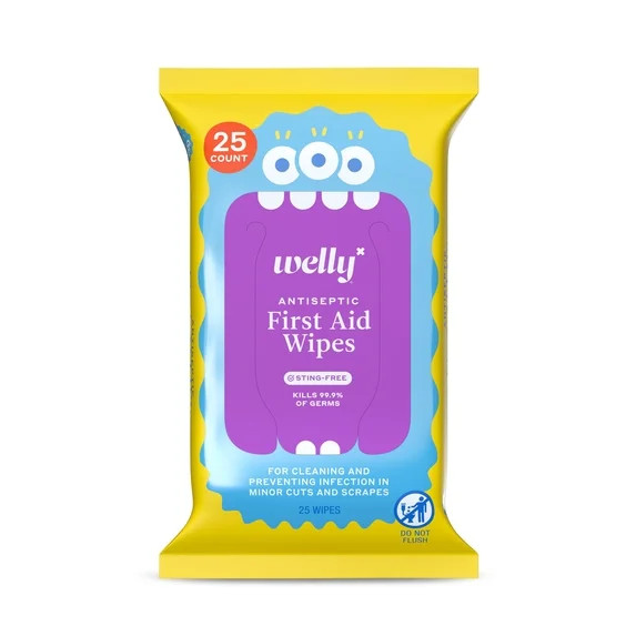 Welly First Aid Antiseptic Wipes 25ct | Walmart (US)