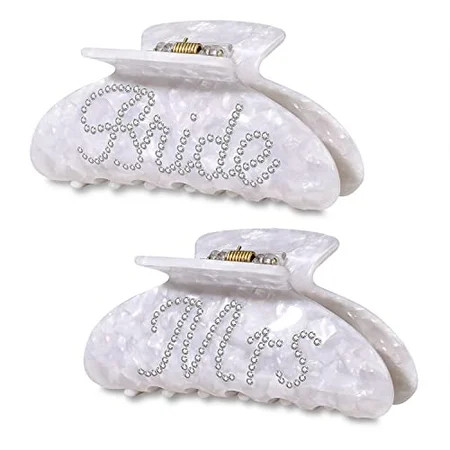 Bride Hair Claw Clips Acrylic Wedding Hair Clip for Bride Nonslip Large Claw C | Walmart (US)